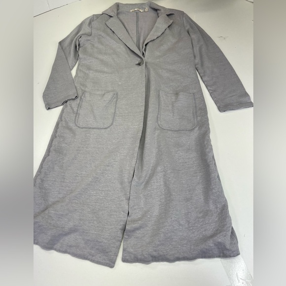 Soft Surroundings Go Lively Gray Cotton Modal Long Cardigan Size Small - Picture 12 of 12